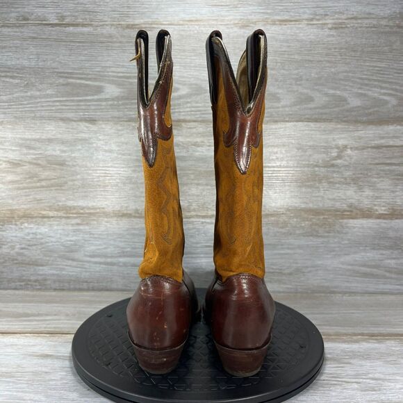 J.Chisholm Women's USA Brown Leather Suede Pointed Toe Western Boots Size 7.5 M - Picture 8 of 14